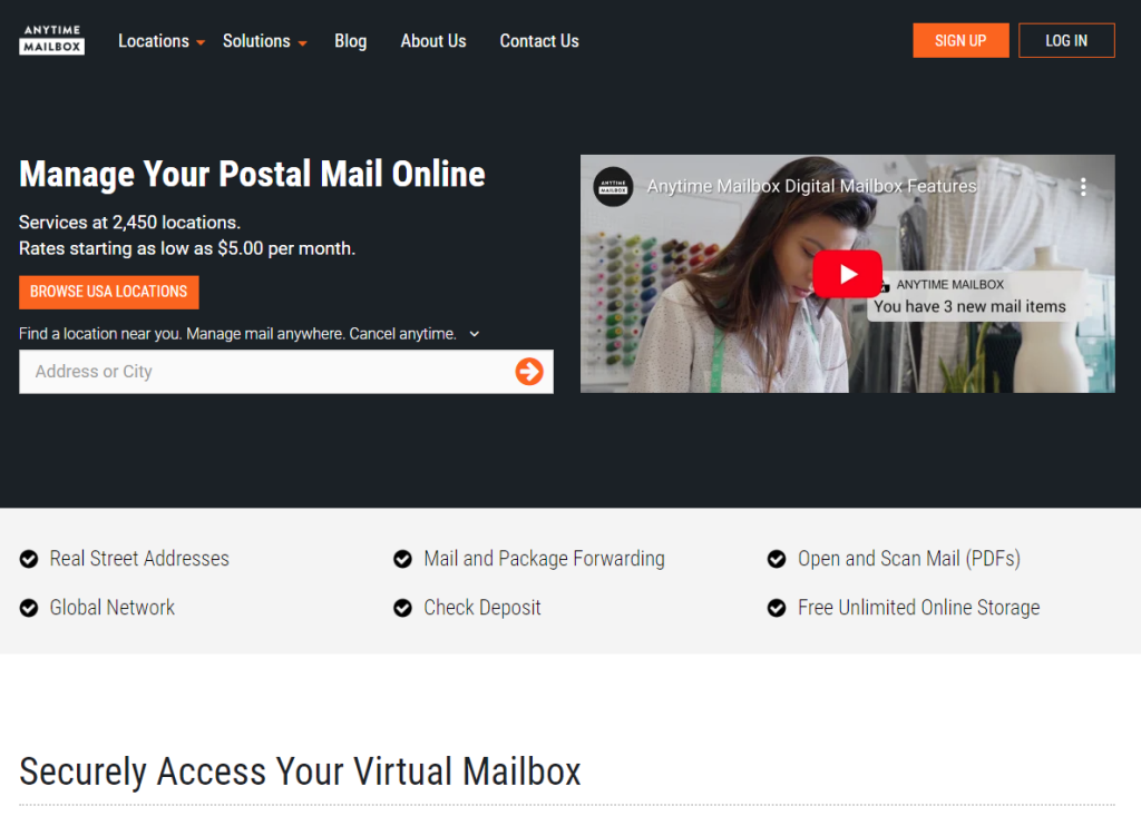 Заглавная сайта Anymail 