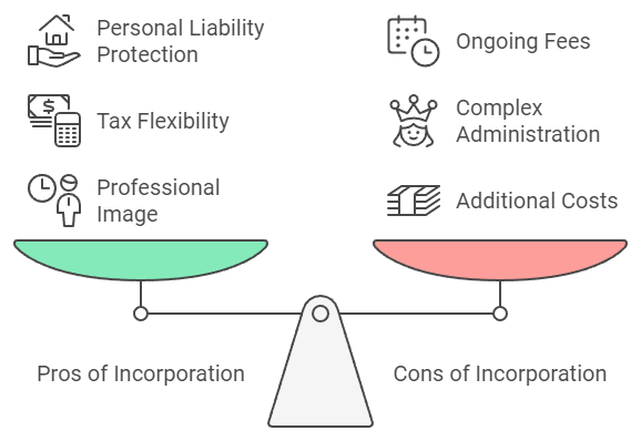 consider registration through a company, whether it is an LLC